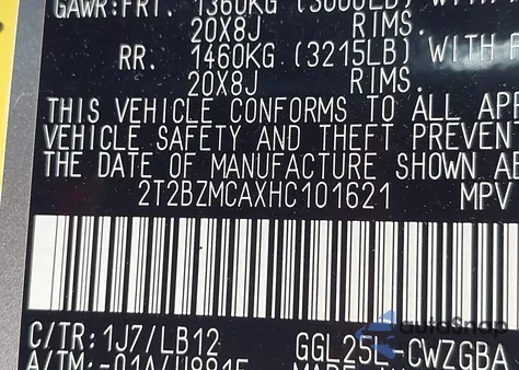 2017 Lexus Rx 350 z USA, uszkodzony, nr VIN 2T2BZMCAXHC101621